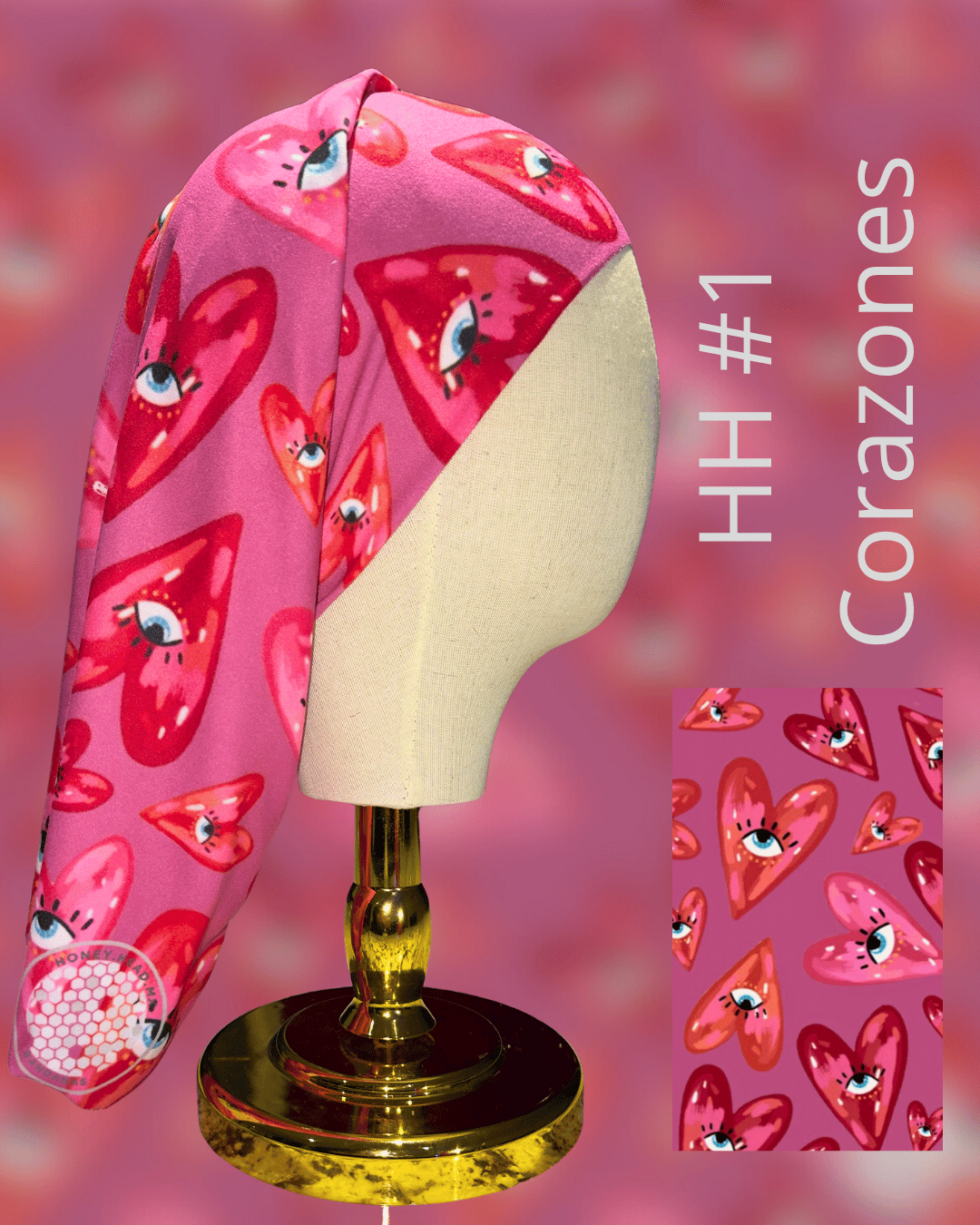 BANDANA CORAZONES Y OJITOS