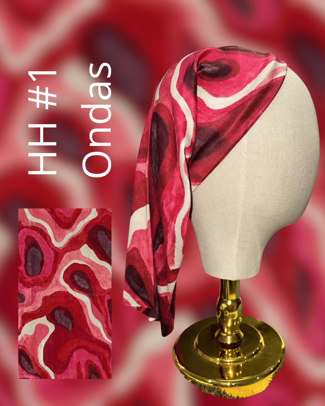 BANDANA RED WAVES