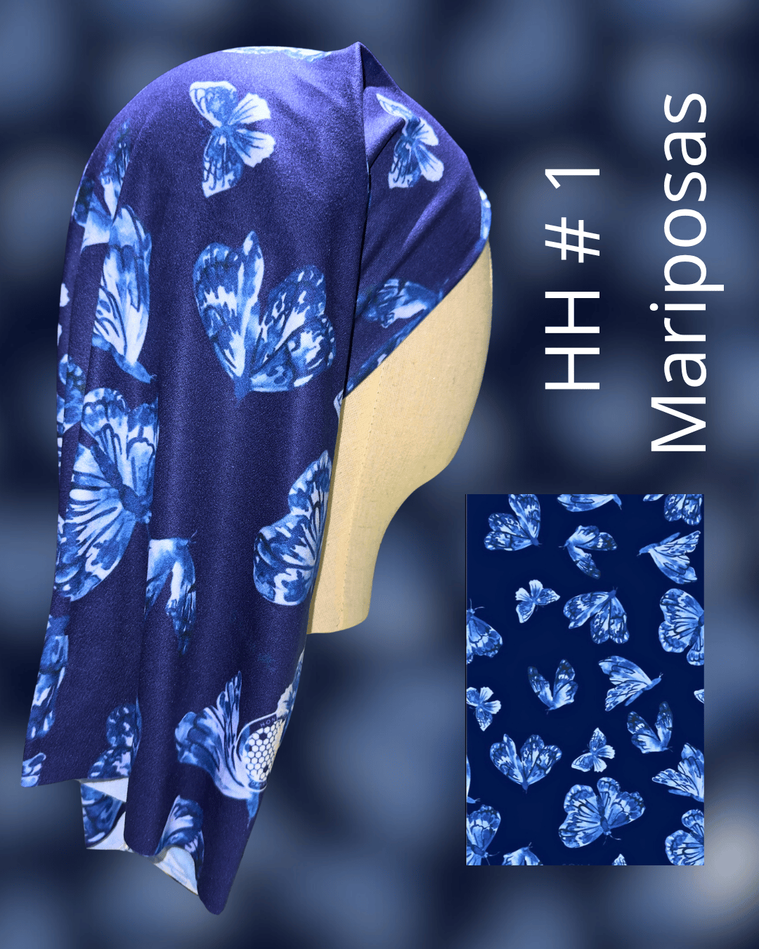 BANDANA MARIPOSAS AZUL