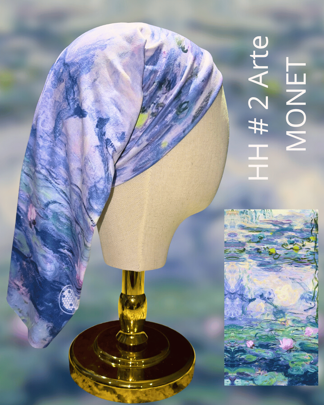 BANDANA ARTE MONET LIRIOS DE AGUA